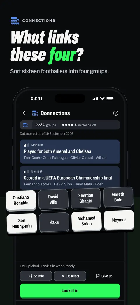 Connections: find the four links
